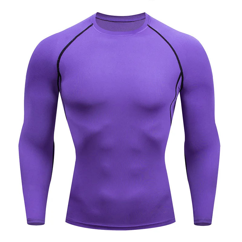 Camiseta esportiva de compressão masculina