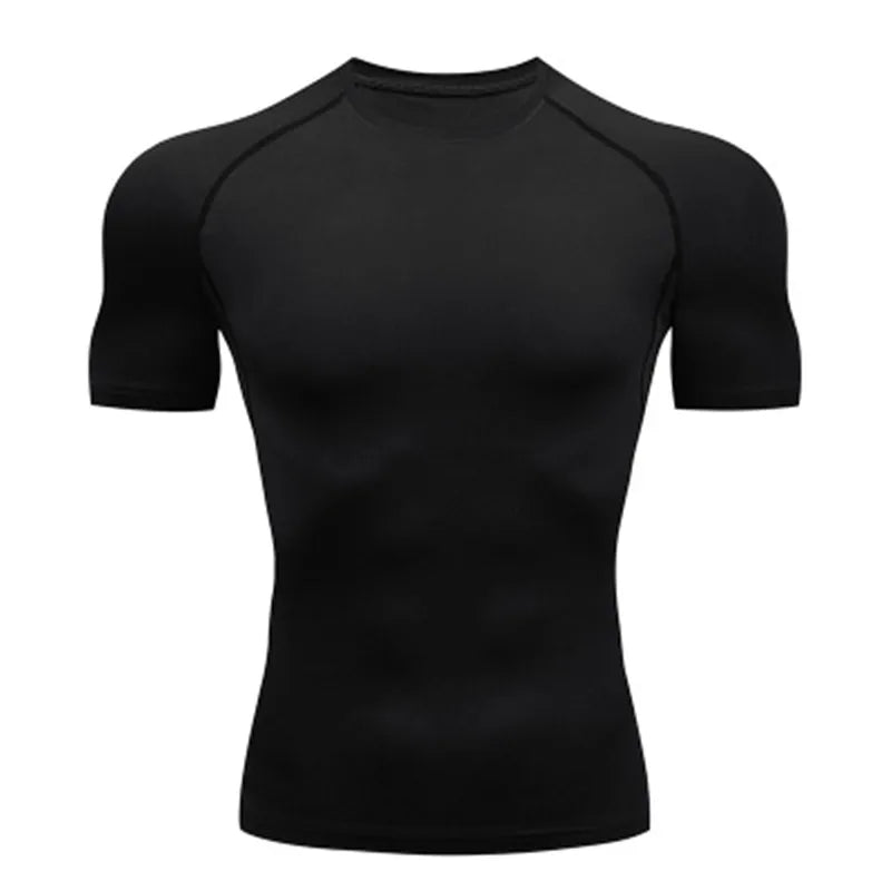 Camiseta esportiva de compressão masculina